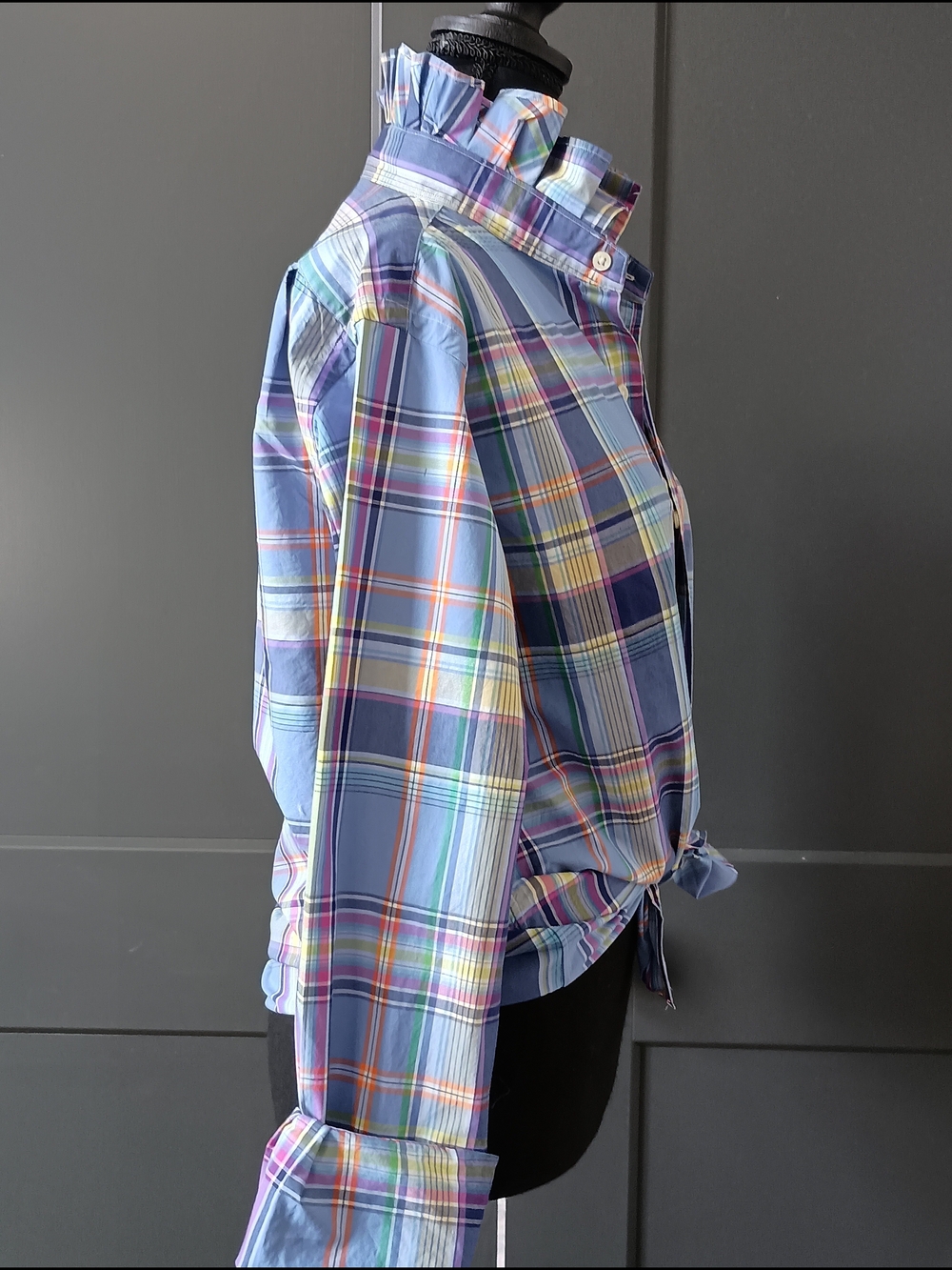 Upcycled Women's Ralph Lauren Ruffled Collar Shirt #057 - Picture 7 of 12